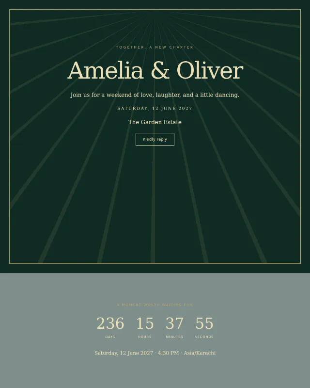 The Gatsby Ballroom invitation design