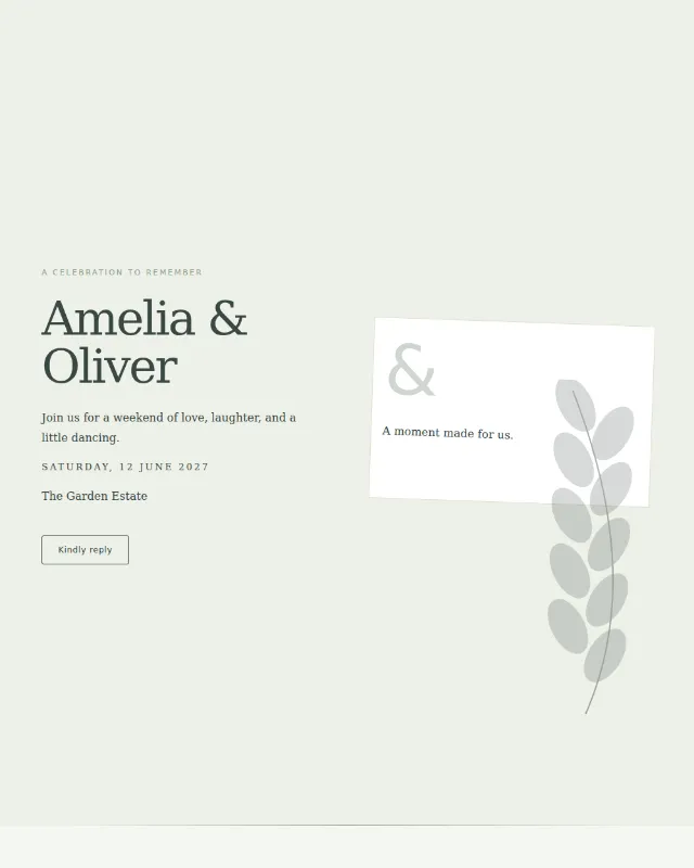 Memory Atelier invitation design