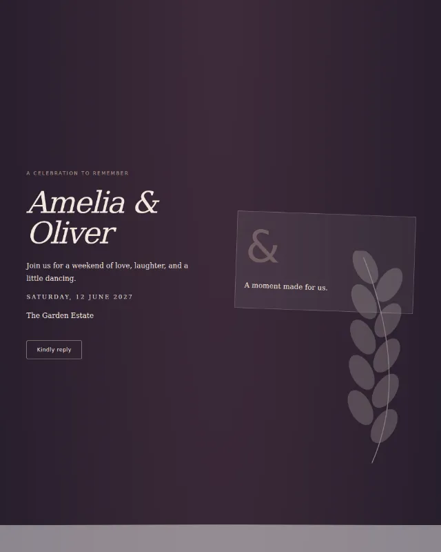 Midnight Vellum invitation design