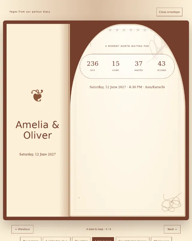 The Parlour Post invitation design