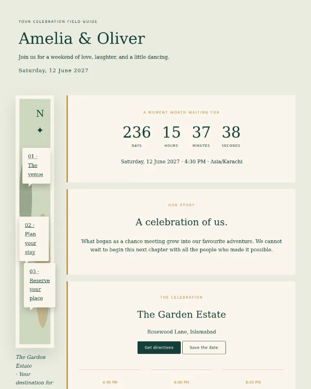The Celebration Atlas invitation design