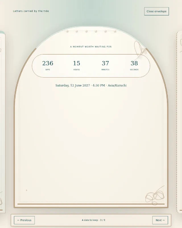 Letters from Venice invitation design