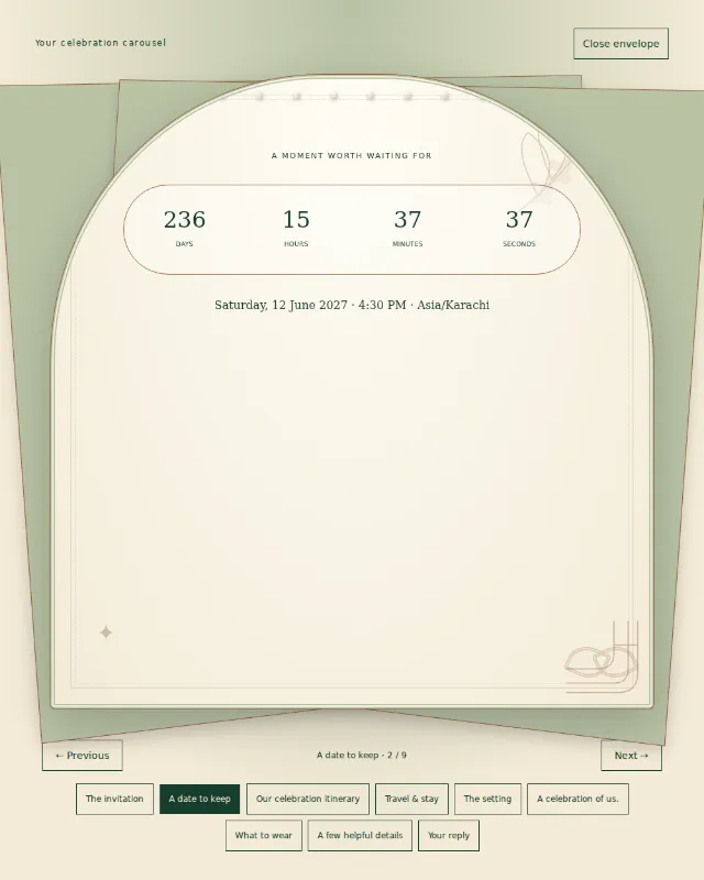 Villa di Rame invitation design